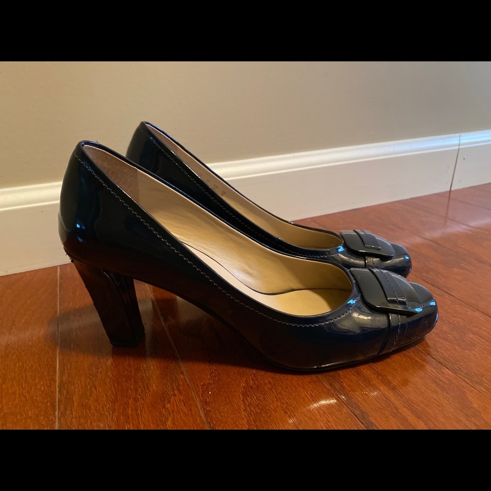 Franco Sarto Blue Patent Heel 9M